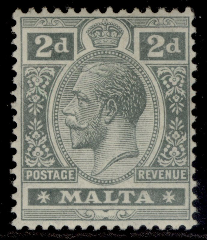 MALTA GV SG75, 2d grey, LH MINT. Cat £15.