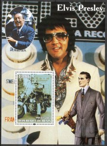 Benin 2003 Music Elvis Presley Disney Motorcycles (2) S/S MNH Private