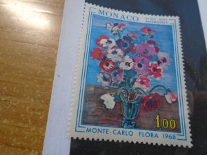 Monaco  #  683  MNH     Flowers