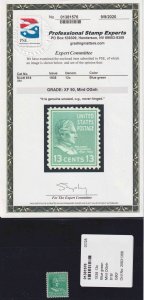 USA 818 OG NH PSE GRADED XF 90 WITH UNFOLDED CERTIFICATE