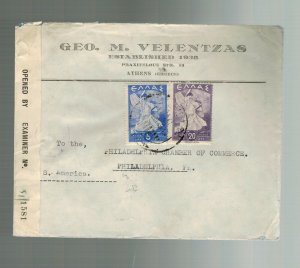 1948 Greece Censored Cover to USA