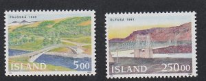 Iceland # 754-755, Bridges, Mint NH, 1/2 Cat.