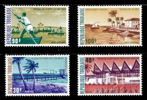 Togo 1974 - Coastal Landscape Views - Set of 4v - Scott 871-72, C220-21 - MNH