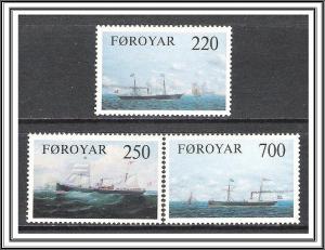 Faroe Islands #90-92 Cargo Ships Set MNH