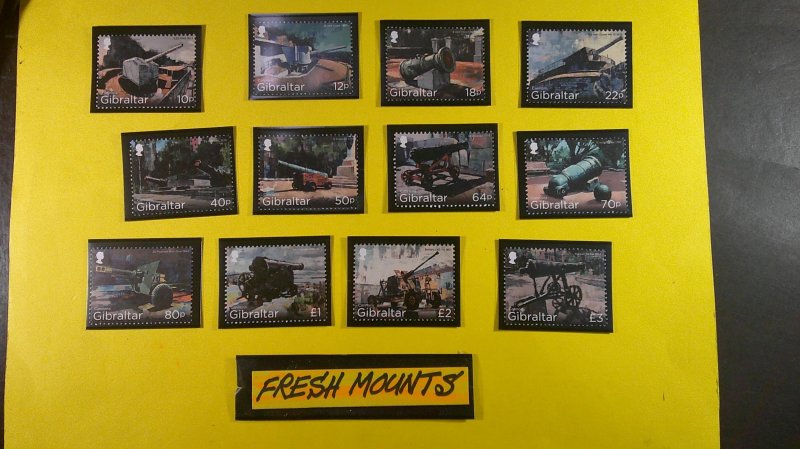 Gibraltar 2018 Cannon/Artillery Issue Scott# 1655-1666 Mint XF NH CPL set of 12