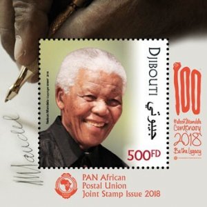 DJIBUTI - 2018 - Nelson Mandela - Perf Souv Sheet - Mint Never Hinged