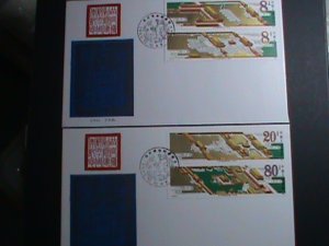 ​CHINA COVER-1985 SC#2012-15- 60TH ANNIVERSARY-PALACE MUSEUM -SET OF TWO MNH