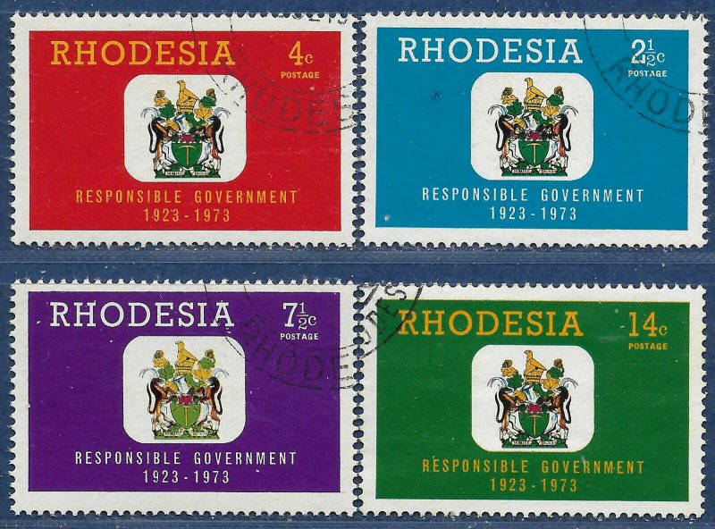Rhodesia sg 484-7 used 1973 set of 4 Responsible Government