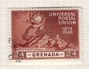 GRENADA; ; 1949 early UPU Anniversary issue fine used hinged 24c. value