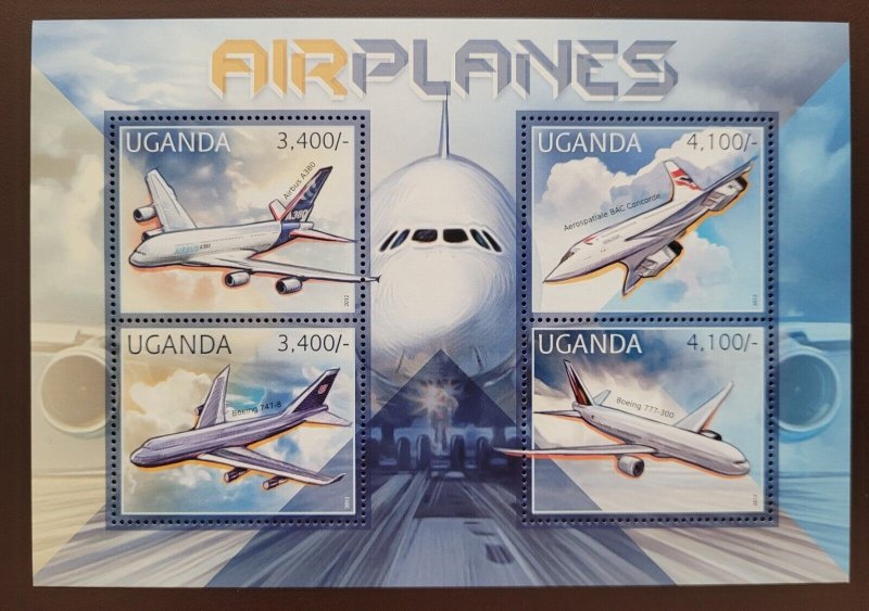 Uganda 2012 /   Transport - Airplanes   / 4v ms