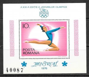 ROMANIA Sc 2635 NH SOUVENIR SHEET OF 1976 - OLYMPICS