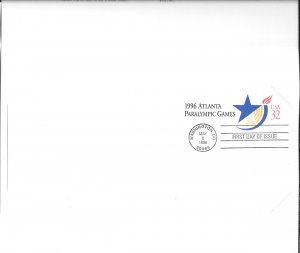 #U641 FDC USPS Ceremony Program Paralympic Games Envelope (12996)