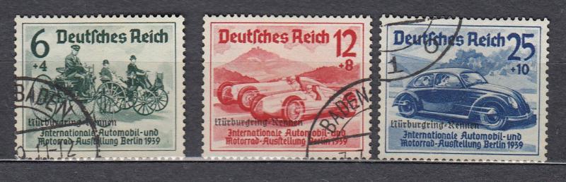 Germany - 1939 overprinted Auto Exhibition Sc# B141/B143 - (2836)