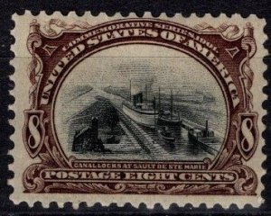 1901 U.S. Scott #- 298 8 Cent Pan-American Exposition Canal Locks MH