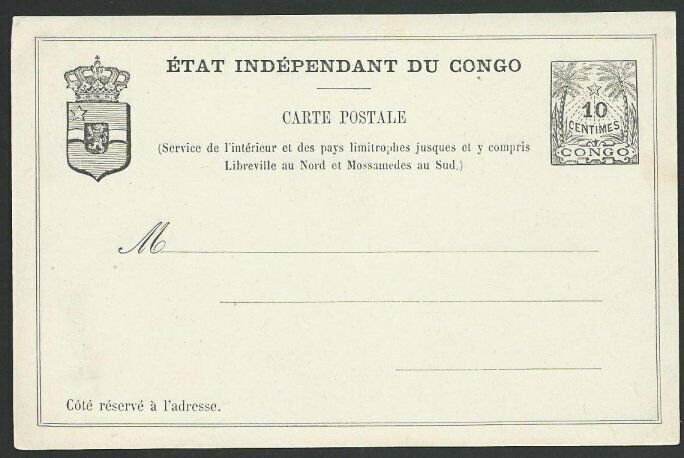 BELGIAN CONGO 10c postcard - fine unused...................................51232