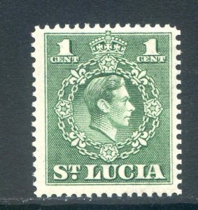 St Lucia 1c Green SG146a Mounted Mint