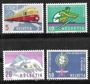 Switzerland # 412-15 Commemoratives 1962 (4)  Mint NH