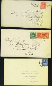 BRITISH COMMONWEALTH 1920'S FIVE COVERS K. GEORGE V ISS