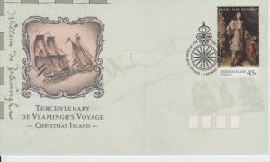 1996 Christmas Island de Vlamingh's Voyage (Scott 404) FDC 