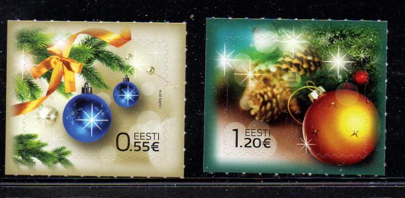 Estonia Sc 775-6  2014  Christmas stamp set mint NH