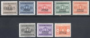 Somalia 1934 5c - 1L Post Due Scott J42-J50 LMM/MLH Cat $102