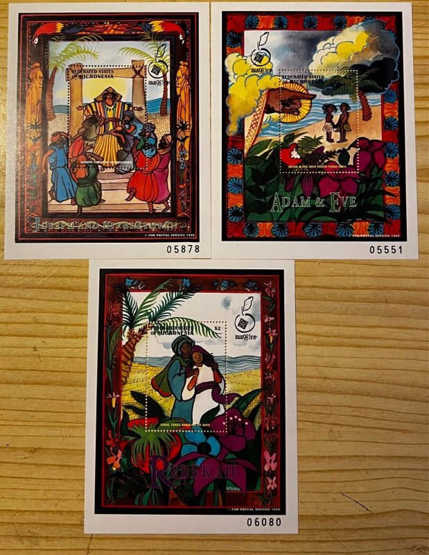 1998 MICRONESIA. Israel 98 International Exhibition. 3 HB.NHM Complete Set-