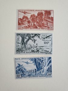 Stamps French Equatorial Africa scott #C31-3 h