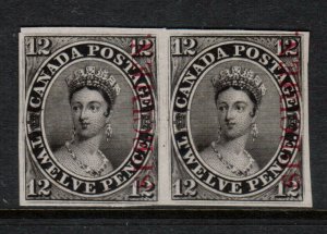 Canada #3Pi Very Fine Plate Proof Pair On India Paper - A True Showpiece