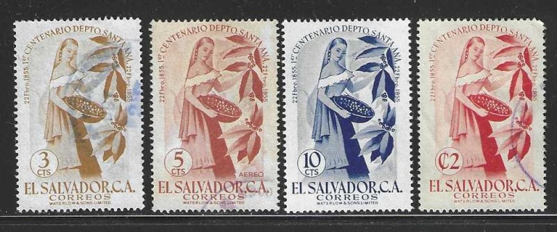 El Salvador 678-681 Used  SC:$2.65