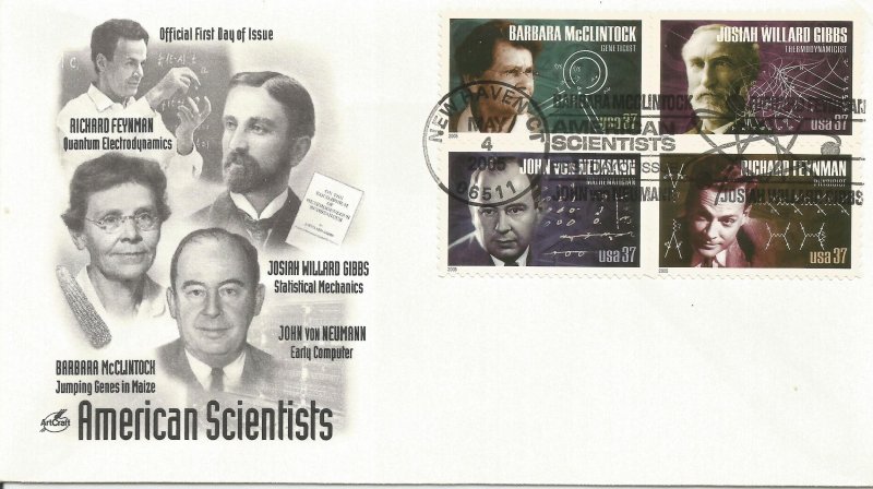 American Scientists FDC Artcraft cachet #!