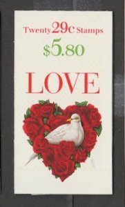 U.S. Scott Scott #2814a BK214 Love Dove Stamp - Mint NH Booklet