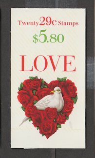 U.S. Scott Scott #2814a BK214 Love Dove Stamp - Mint NH Booklet