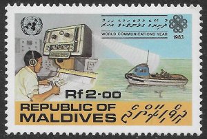 Maldives Scott 999 MNH 1983 Rf2 United Nations World Communications Year issue