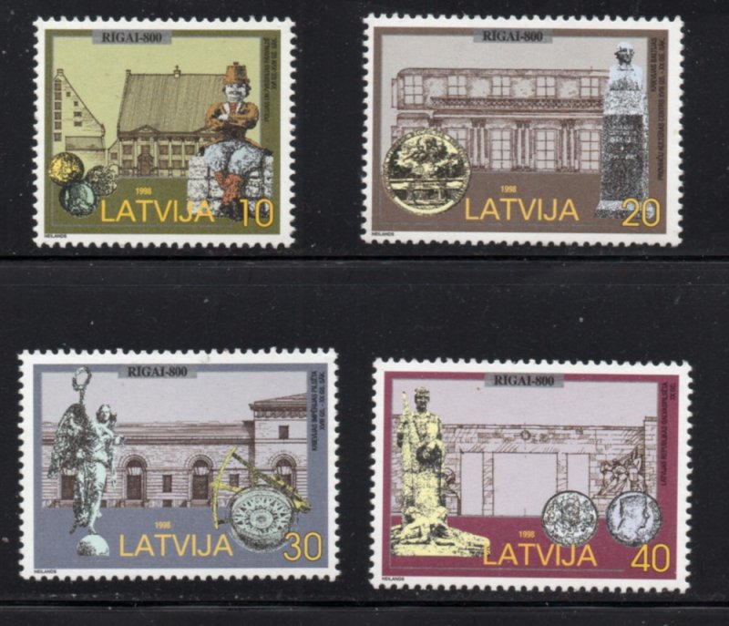 Latvia Sc 468-71 1998 800th Anniversary Riga stamp set mint NH