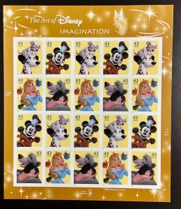 4342-4345 The Art of Disney MNH 42 c sheet of 20  FV $8.40 Issued  2008