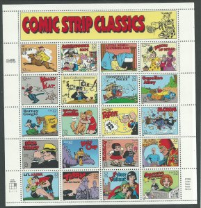 1995 United States Scott Catalog Number 3000 Unused Never Hinged Comic Strip Cla