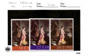 Ireland, Postage Stamp, #510-512 Mint NH, 1981 Christmas (AB)