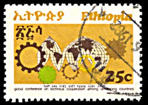 Ethiopia 898, used, Developing Countries Technical Cooperation