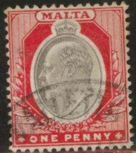 MALTA  Scott 22 KEVII 1903 Watermark 2 Used