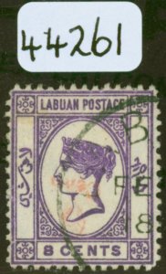 Labuan 1892 6c on 8c Mauve inverted/No Dot at Lower Left SG36a & SG36b Unique