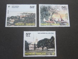 French Polynesia 1986 Sc 433-35 set MNH