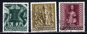 Liechtenstein #350-352  Used    VF   CV $7.00  ....   3510137