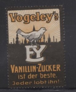 German Advertising Stamp- Vogeley's EY Vanilla Sugar - Bird