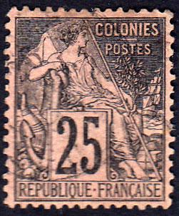 French Colonies Scott 54 Used.