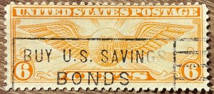 US #C19 Used Single Slogan Cancel Winged Globe SCV $.25