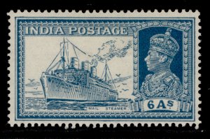 INDIA GVI SG256, 6a turquoise-green, M MINT. Cat £17.