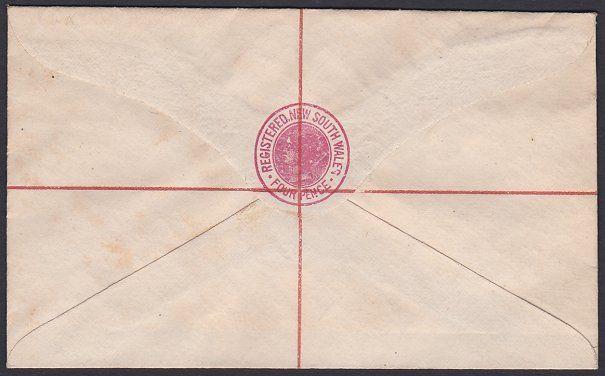 NEW SOUTH WALES QV 4d registered envelope unused...........................53751