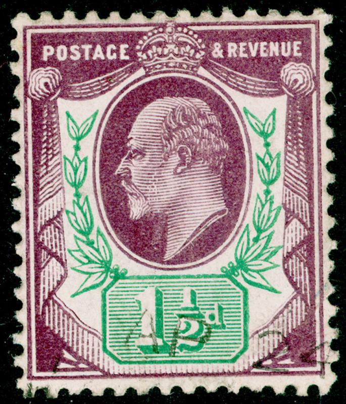 SG224, 1½d slate-purple & bluish green, FINE used. Cat £18. CHALKY.