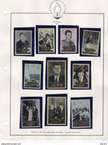 Worldwide 1963/65 Kennedy on stamps 7 special pages Cv 88 eu MNH 17171