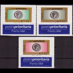 ITALY 2004 - Scott# 2613A-5 Priority Mail Set of 3 NH